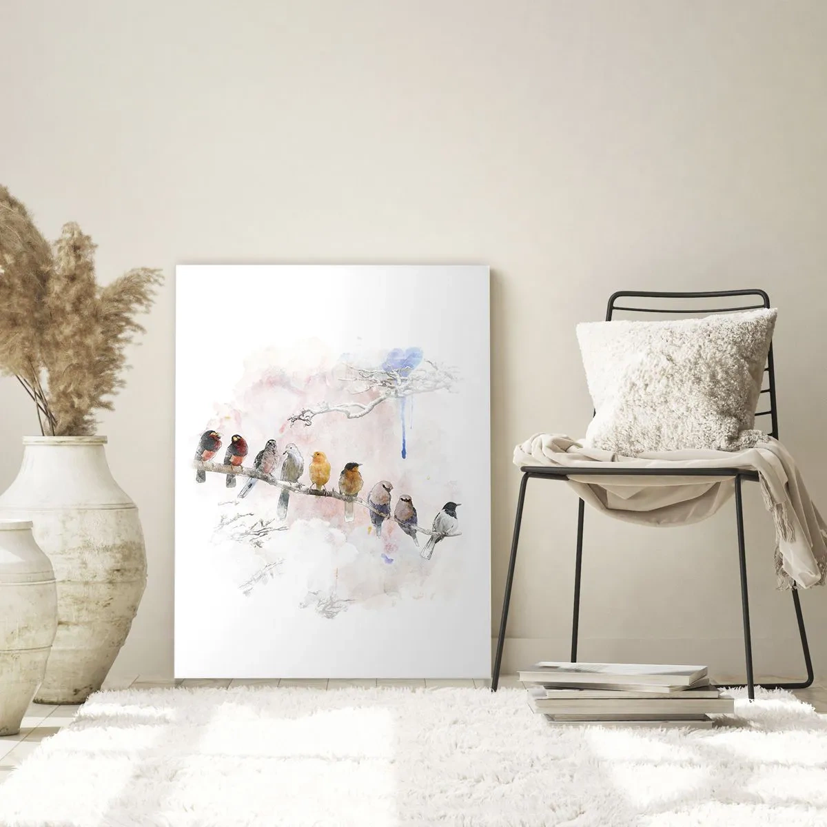 Obraz na skle - Okřídlené setkání - 70x100 cm