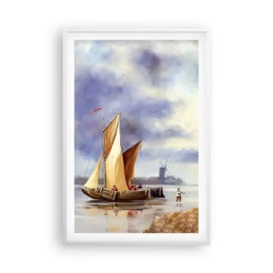 Plakát v bílém rámu - Návrat námořníků - 61x91 cm