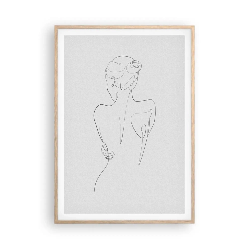 Plakát v rámu světlý dub - Hudba těla - 70x100 cm