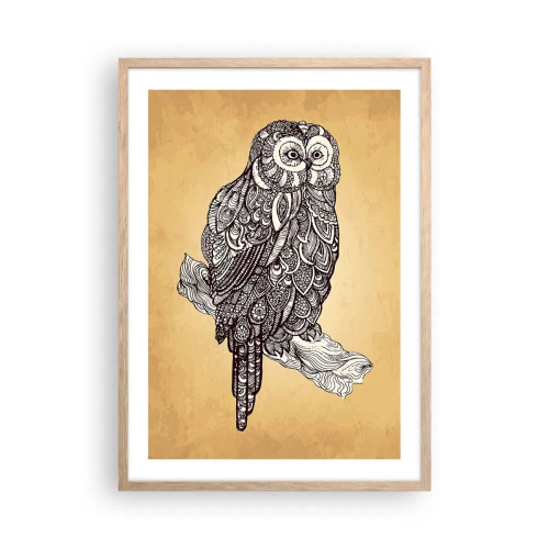 Plakát v rámu světlý dub - Mistrovské ornamenty moudrosti - 50x70 cm