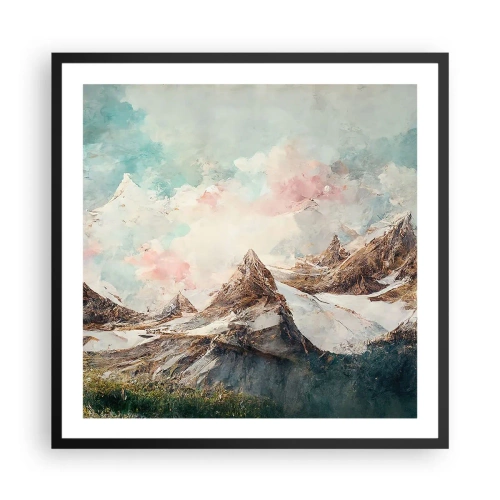 Plakát v černém rámu - Skalní čepele - 60x60 cm