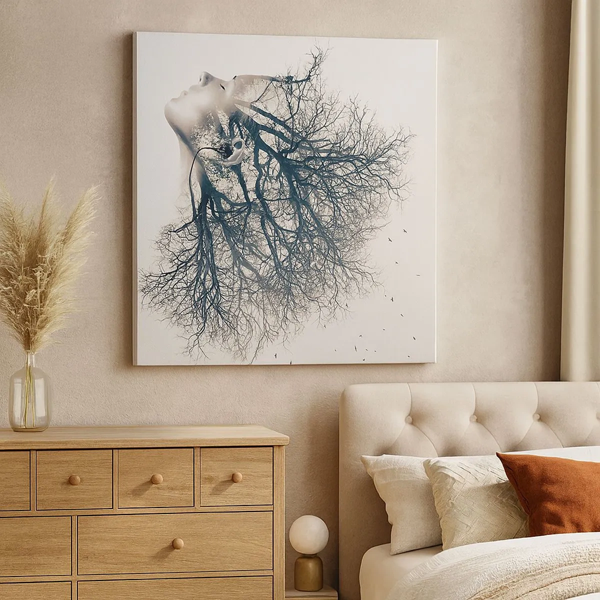 Obraz na plátně - Okouzlená šepotem stromu - 30x30 cm