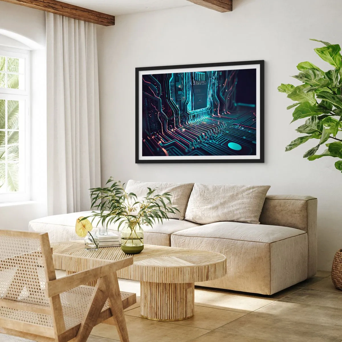 Plakát v černém rámu - Jen tak přemýšlím… - 70x50 cm
