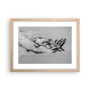 Plakát v rámu světlý dub - Začátek… - 40x30 cm