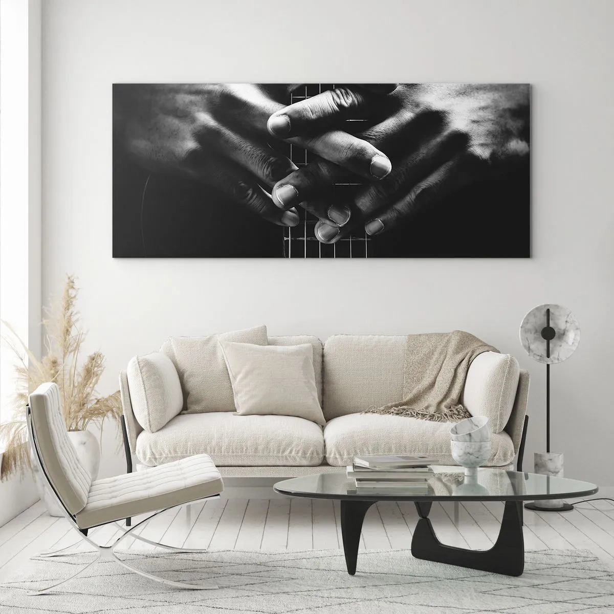 Obraz na skle - Umělcova modlitba - 140x50 cm