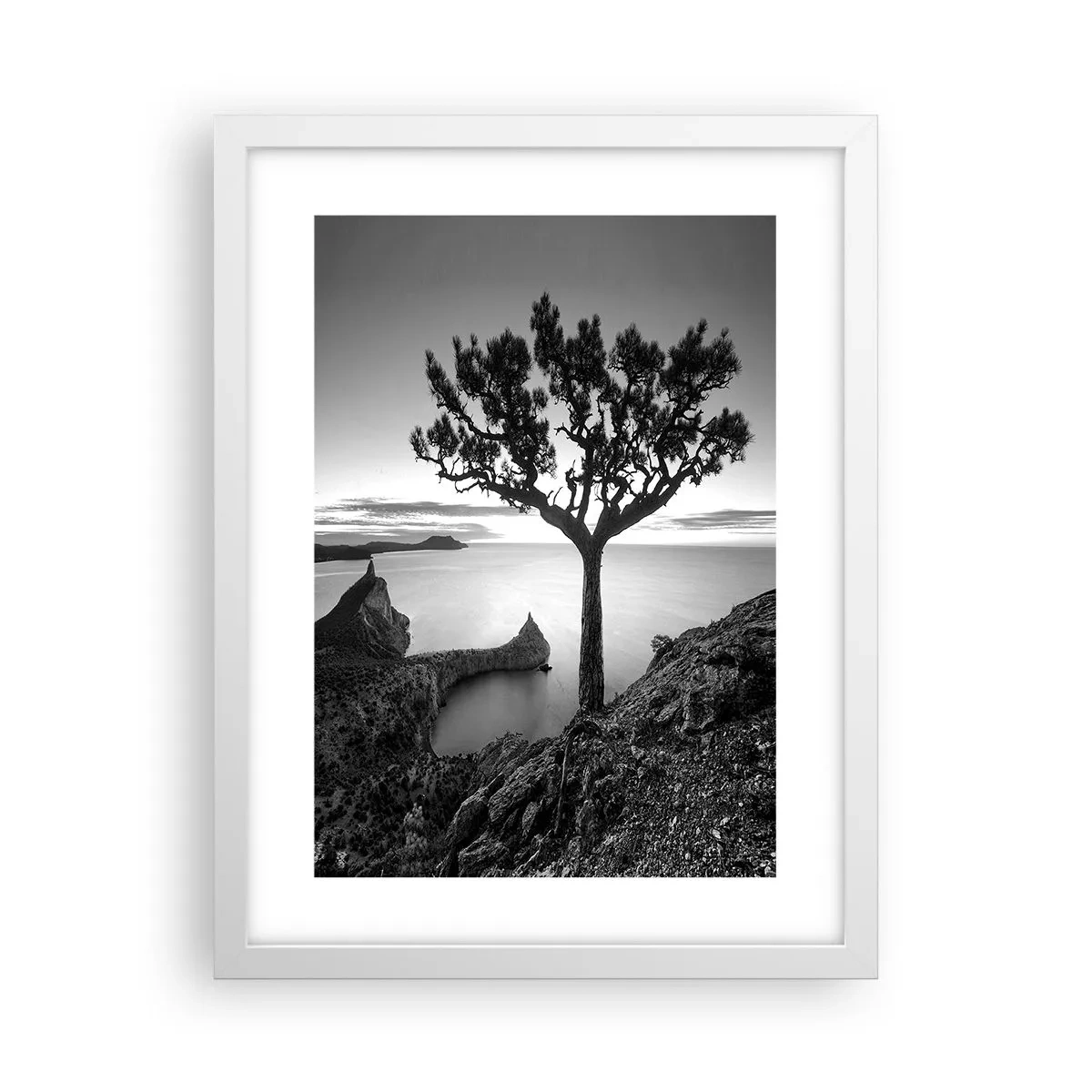 Plakát v bílém rámu - Klid až k horizontu - 30x40 cm