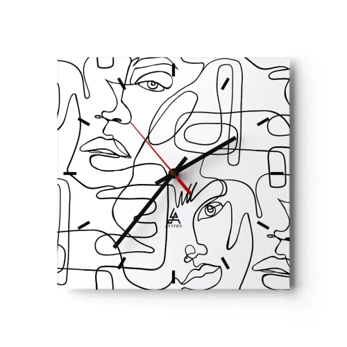 Nástěnné hodiny - Ve spletených emocích - 30x30 cm