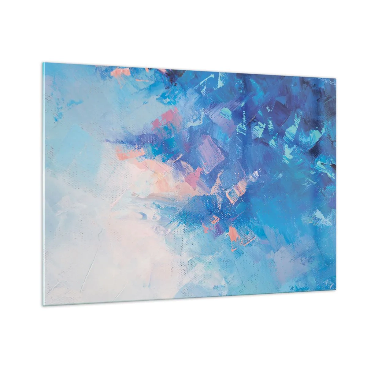 Obraz na skle - Zimní abstrakce - 100x70 cm