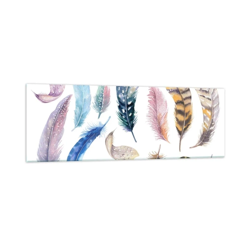 Obraz na skle - Lehké, strakaté a vícebarevné - 90x30 cm