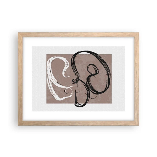 Plakát v rámu světlý dub - Kompozice – hledání úplnosti - 40x30 cm