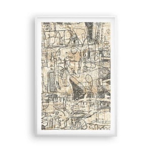 Plakát v bílém rámu - Čeká na rozluštění - 61x91 cm