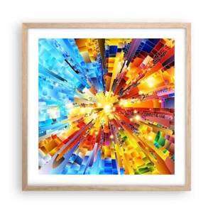 Plakát v rámu světlý dub - In medias res - 50x50 cm