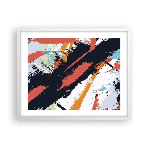 Plakát v bílém rámu - Dynamická kompozice - 50x40 cm