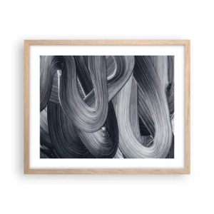 Plakát v rámu světlý dub - Plynulost reality - 50x40 cm