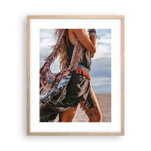 Plakát v rámu světlý dub - Šamanovo děvče - 40x50 cm