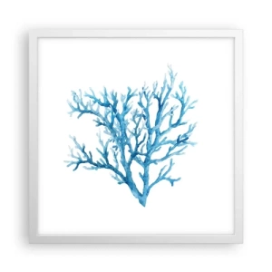 Plakát v bílém rámu - Mořský filigrán - 40x40 cm