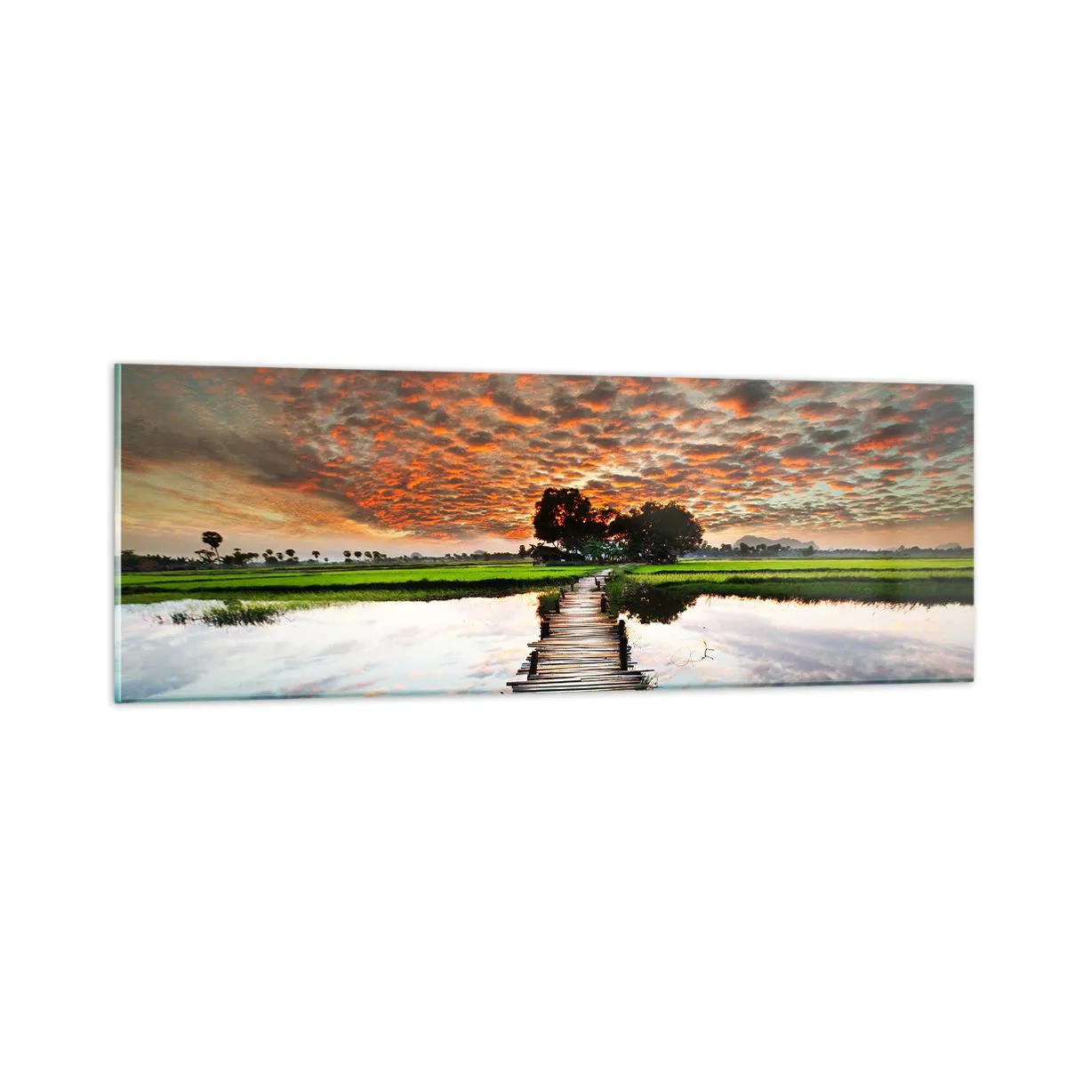 Obraz na skle - Roztáhněte ruce - dýchejte  - 90x30 cm