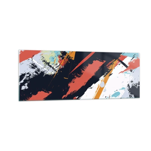 Obraz na skle - Dynamická kompozice - 140x50 cm