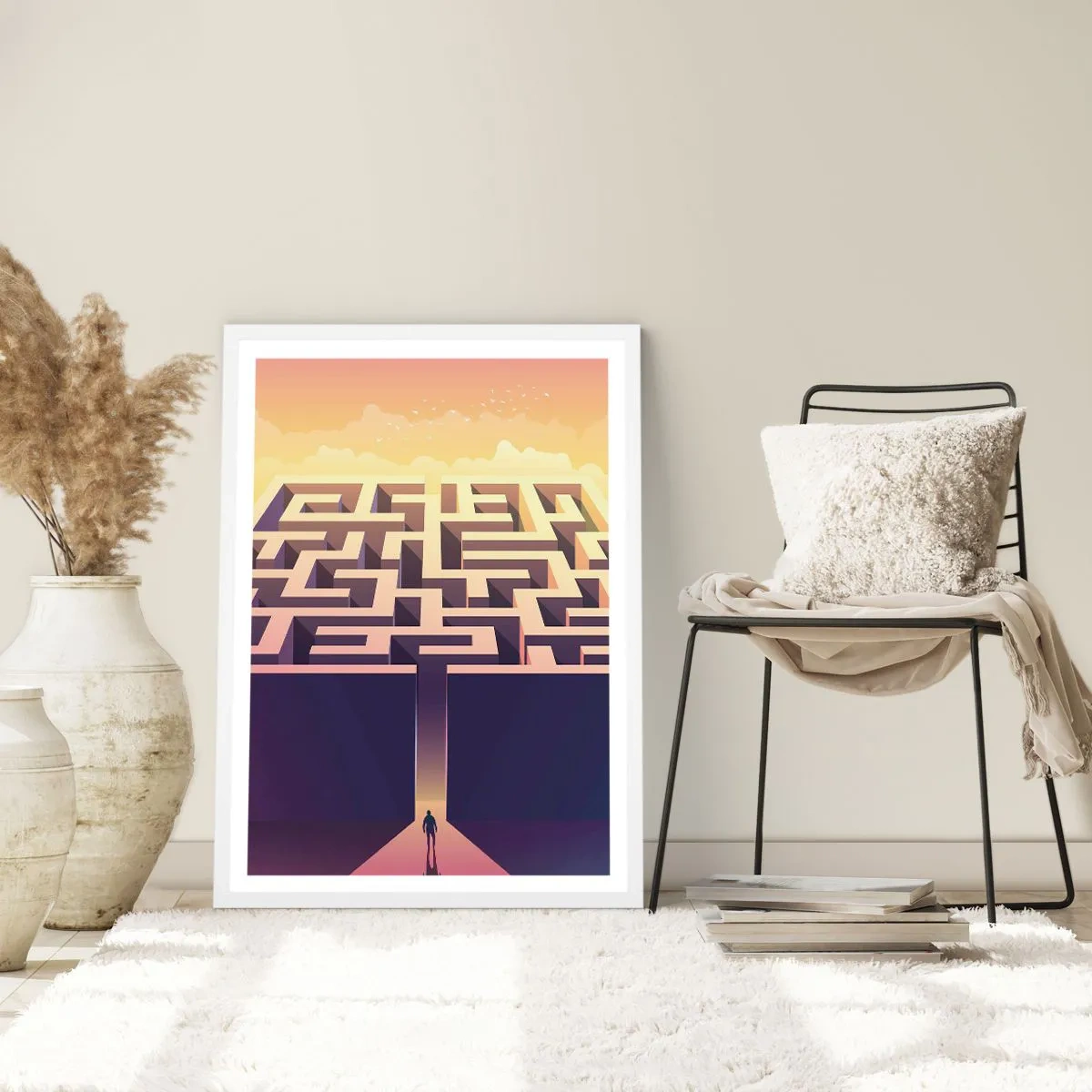 Plakát v bílém rámu - Čas rozhodnutí - 50x70 cm