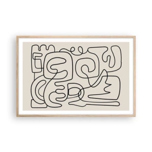 Plakát v rámu světlý dub - Podle stopy - 91x61 cm