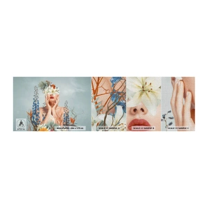 Vzor Fototapety Premium Canvas - Žena – květina - Abstrakce, Žena, Květiny - 100x30 cm