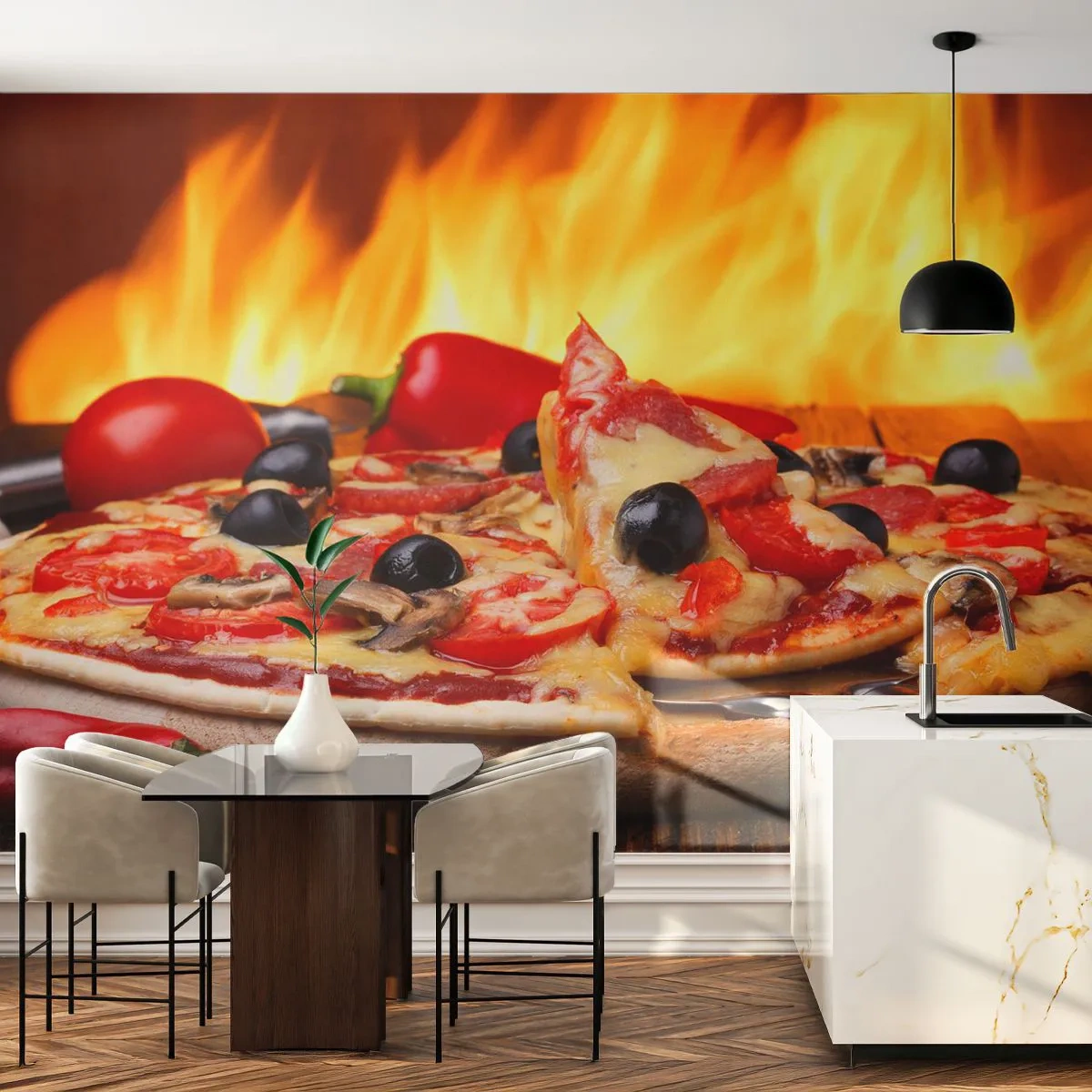 Fototapeta Standard Eco - From Italy with love - Gastronomie, Pizza, Itálie - 250x175 cm