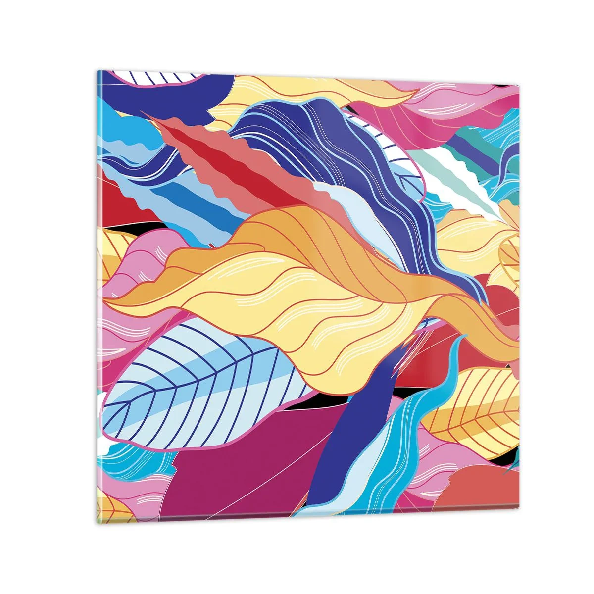 Obraz na skle - Barevný nepořádek - 60x60 cm