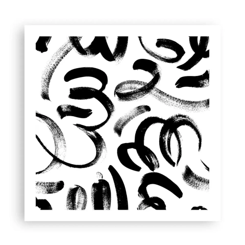 Plakát - Černé na bílém - 60x60 cm