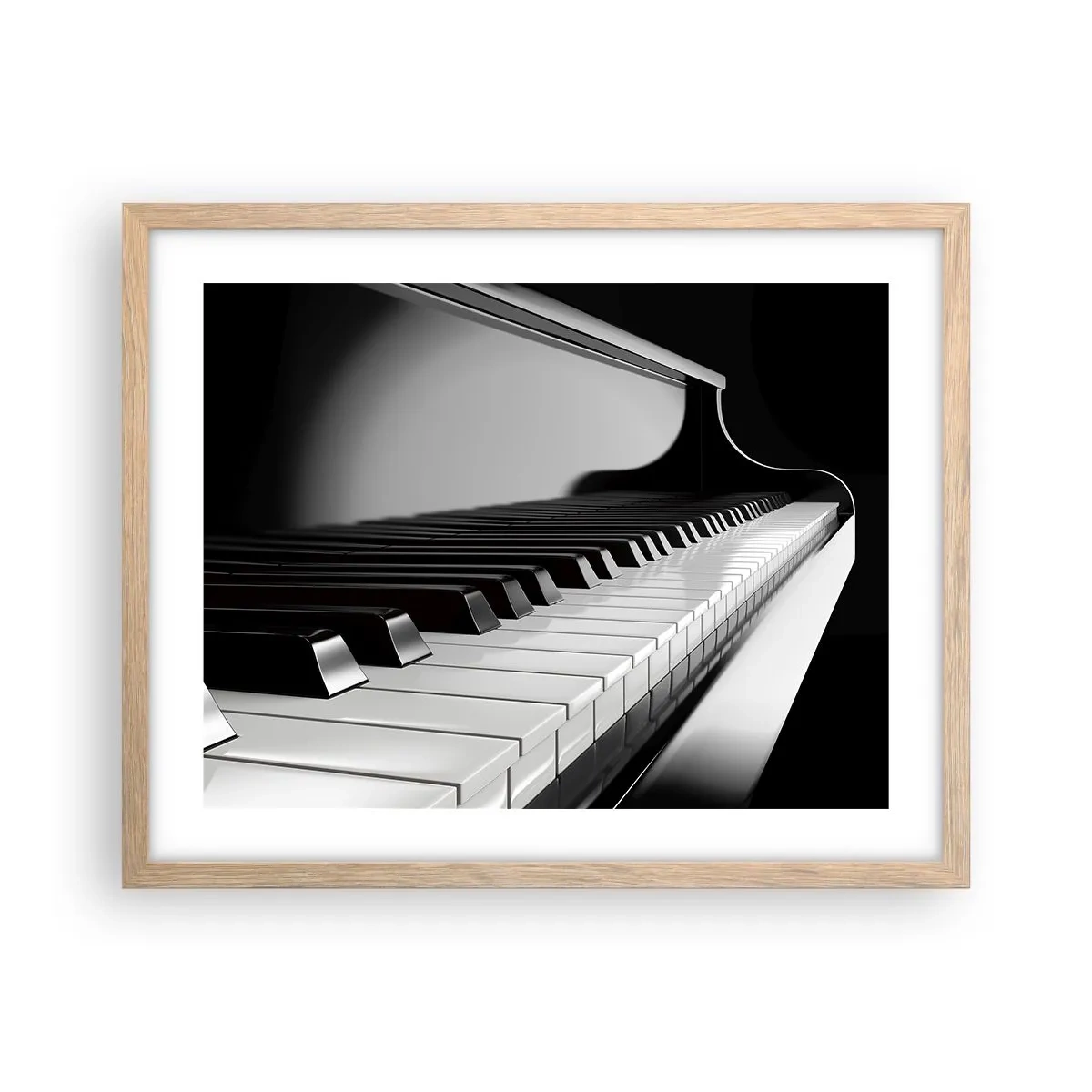 Plakát v rámu světlý dub - Harmonie tvarů a barev - 50x40 cm