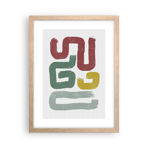 Plakát v rámu světlý dub - V neznámém jazyce - 30x40 cm