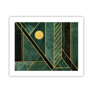 Plakát - Dynamika zlata a lazuritu - 50x40 cm