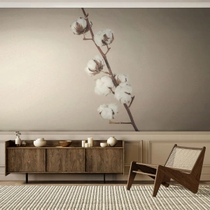 Fototapeta Premium Canvas - U zdroje měkkosti - Bavlněný květ, Příroda, Bavlna - 400x280 cm