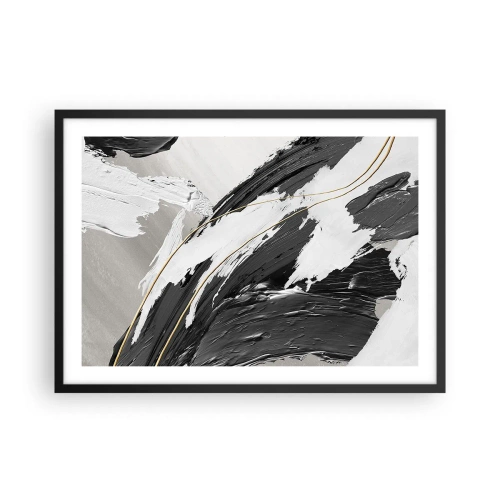 Plakát v černém rámu - Velkorysá abstrakce - 70x50 cm