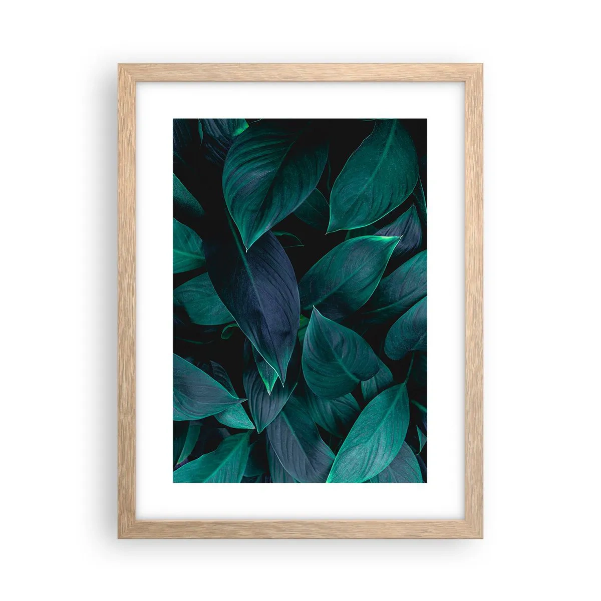 Plakát v rámu světlý dub - Zeleň sama o sobě - 30x40 cm