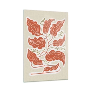 Obraz na skle - Lidově a korálově - 80x120 cm