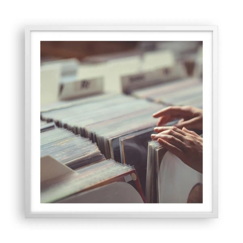 Plakát v bílém rámu - Hledání emocí - 60x60 cm