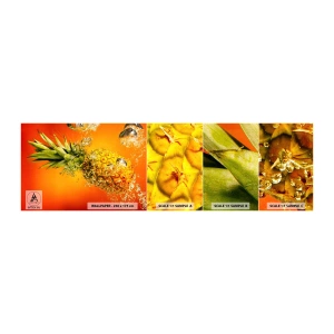 Vzor Fototapety Samolepicí Deluxe Sticker - Tropická šťavnatá svěžest - Ovoce, Ananas, Voda - 100x30 cm