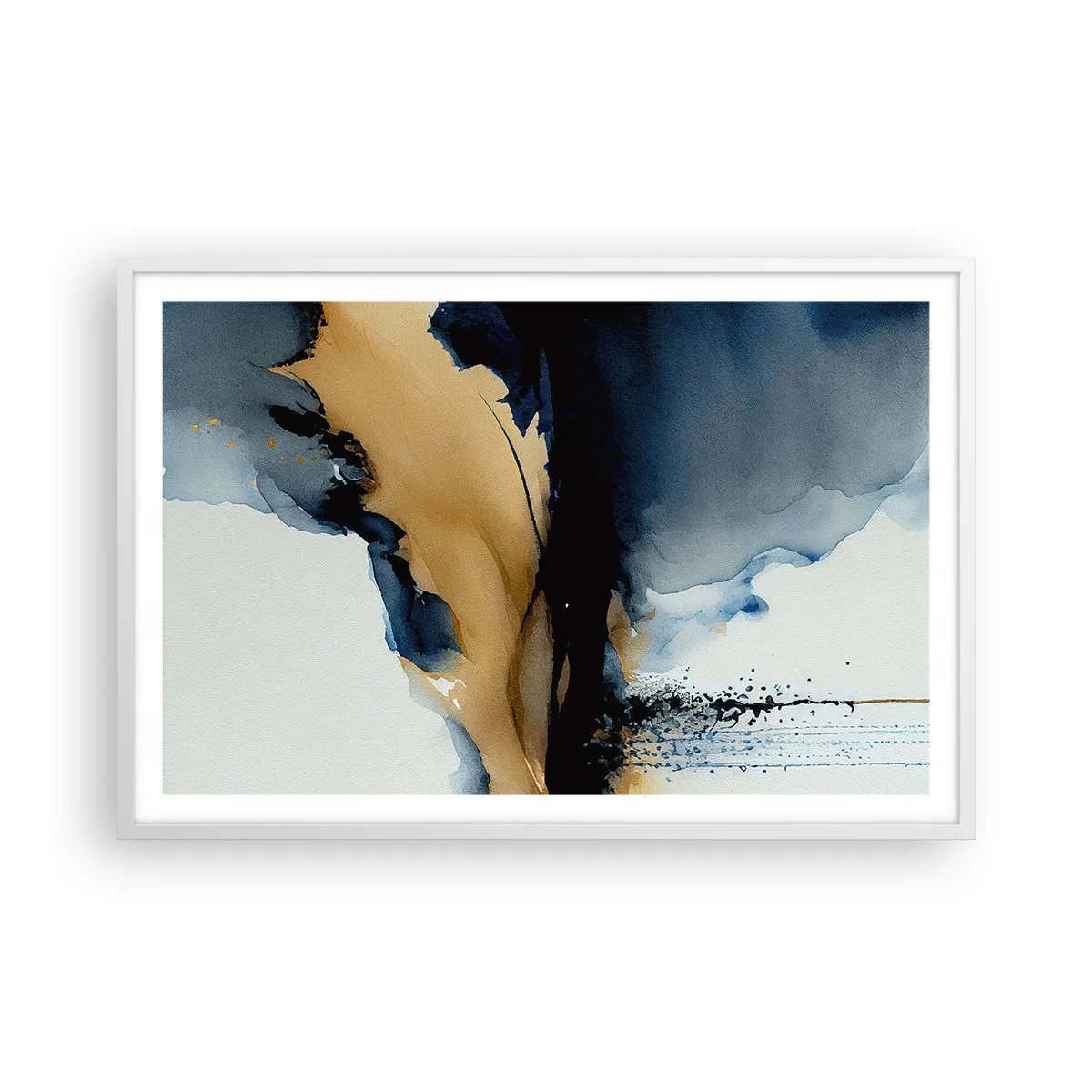 Plakát v bílém rámu - Za závojem - 91x61 cm