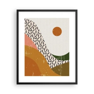 Plakát v černém rámu - Sluneční abstrakce - 40x50 cm