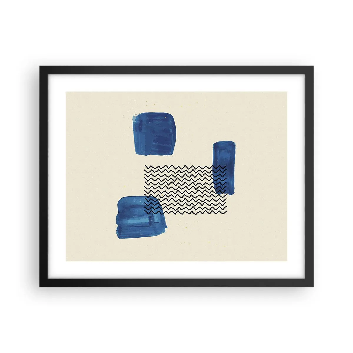 Plakát v černém rámu - Abstraktní kvarteto - 50x40 cm