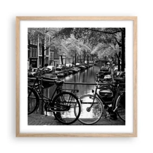 Plakát v rámu světlý dub - Velmi nizozemský výhled - 50x50 cm