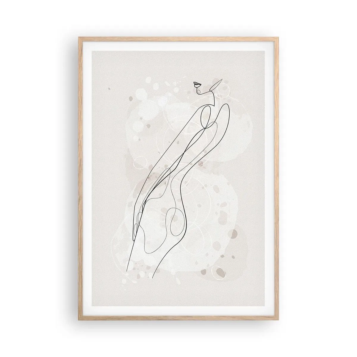 Plakát v rámu světlý dub - Zabloudit pohledem - 70x100 cm