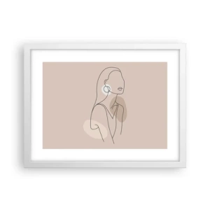 Plakát v bílém rámu - Dívčí ikona - 40x30 cm