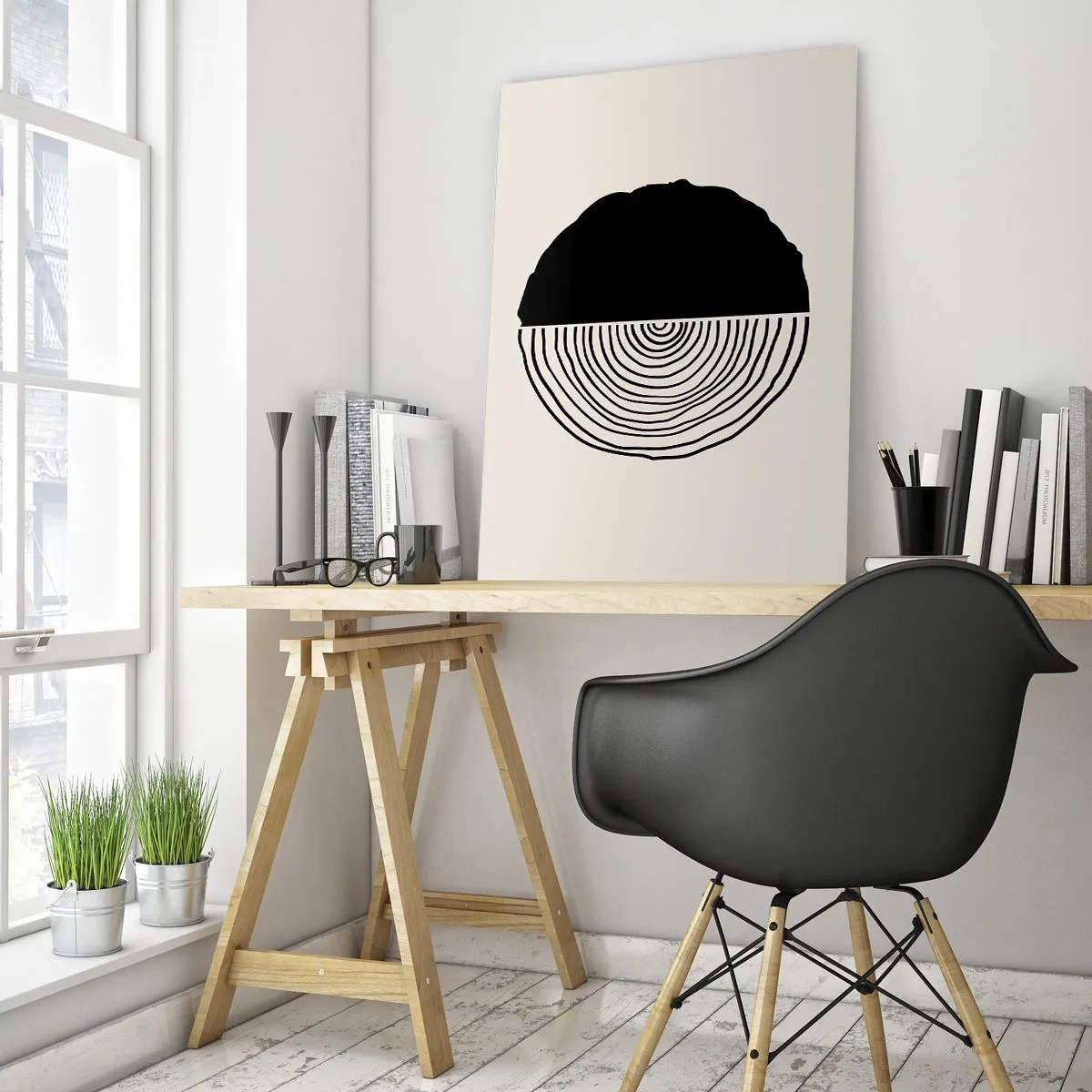 Obraz na skle - Půl na půl - 50x70 cm