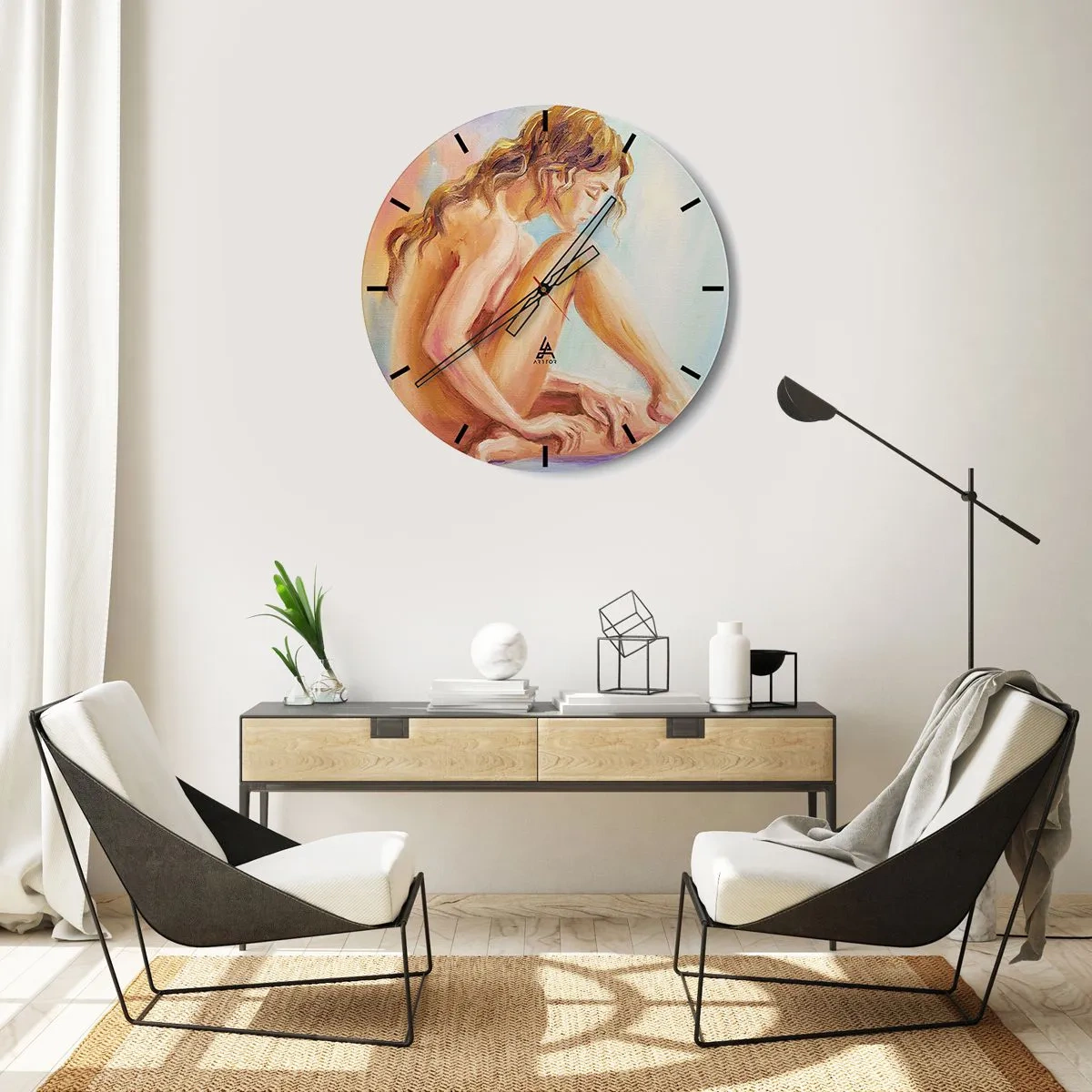 Nástěnné hodiny - Akt mládí - 40x40 cm