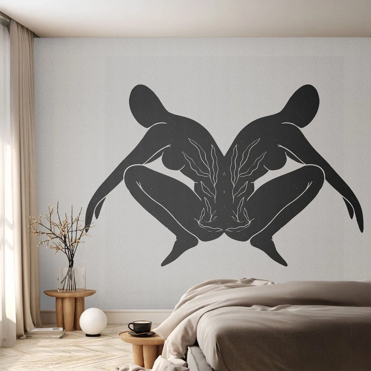Fototapeta Standard Eco - Společná duše - Lidé, Minimalistický, Dvojčata - 150x105 cm
