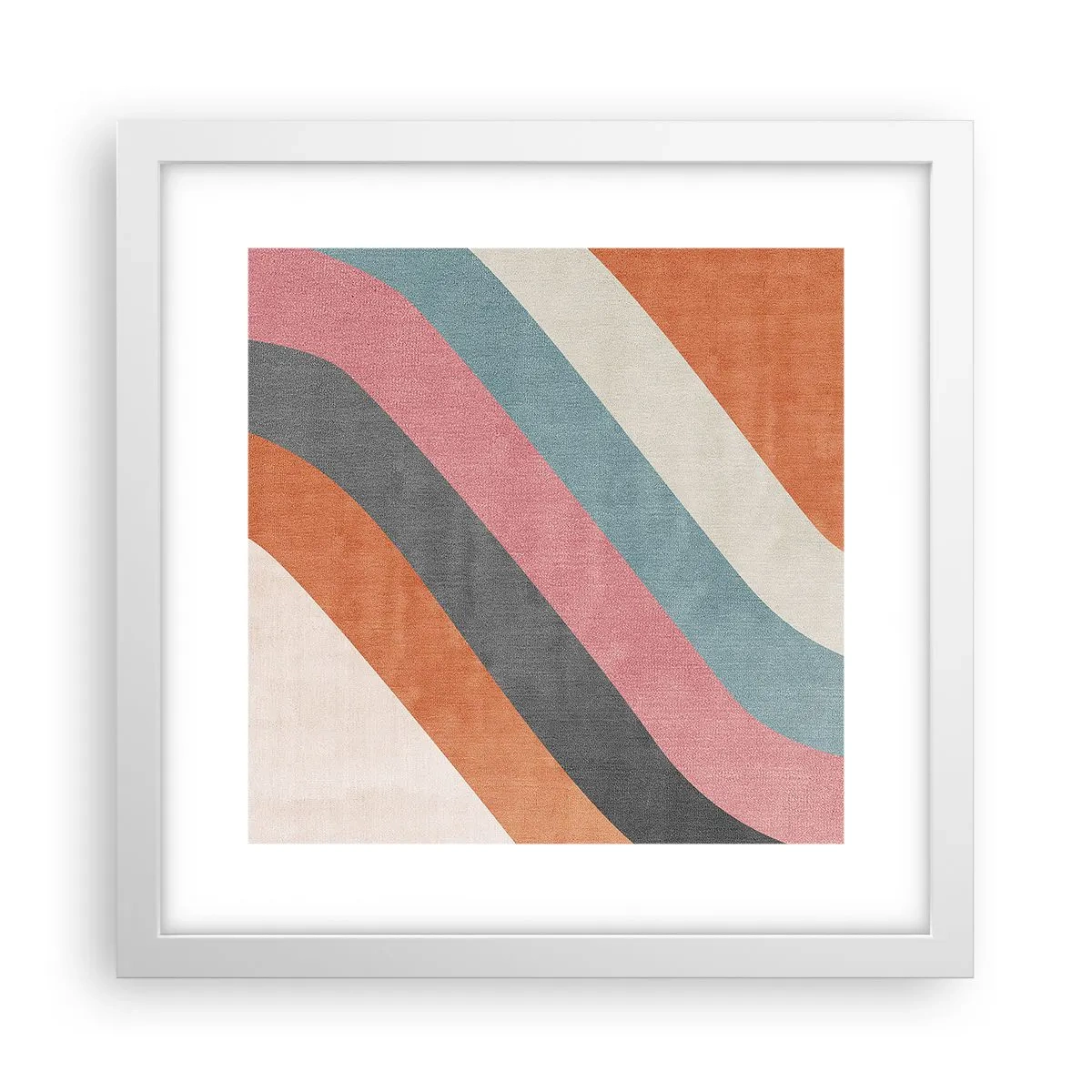 Plakát v bílém rámu - Diagonální kompozice – pohyb - 30x30 cm