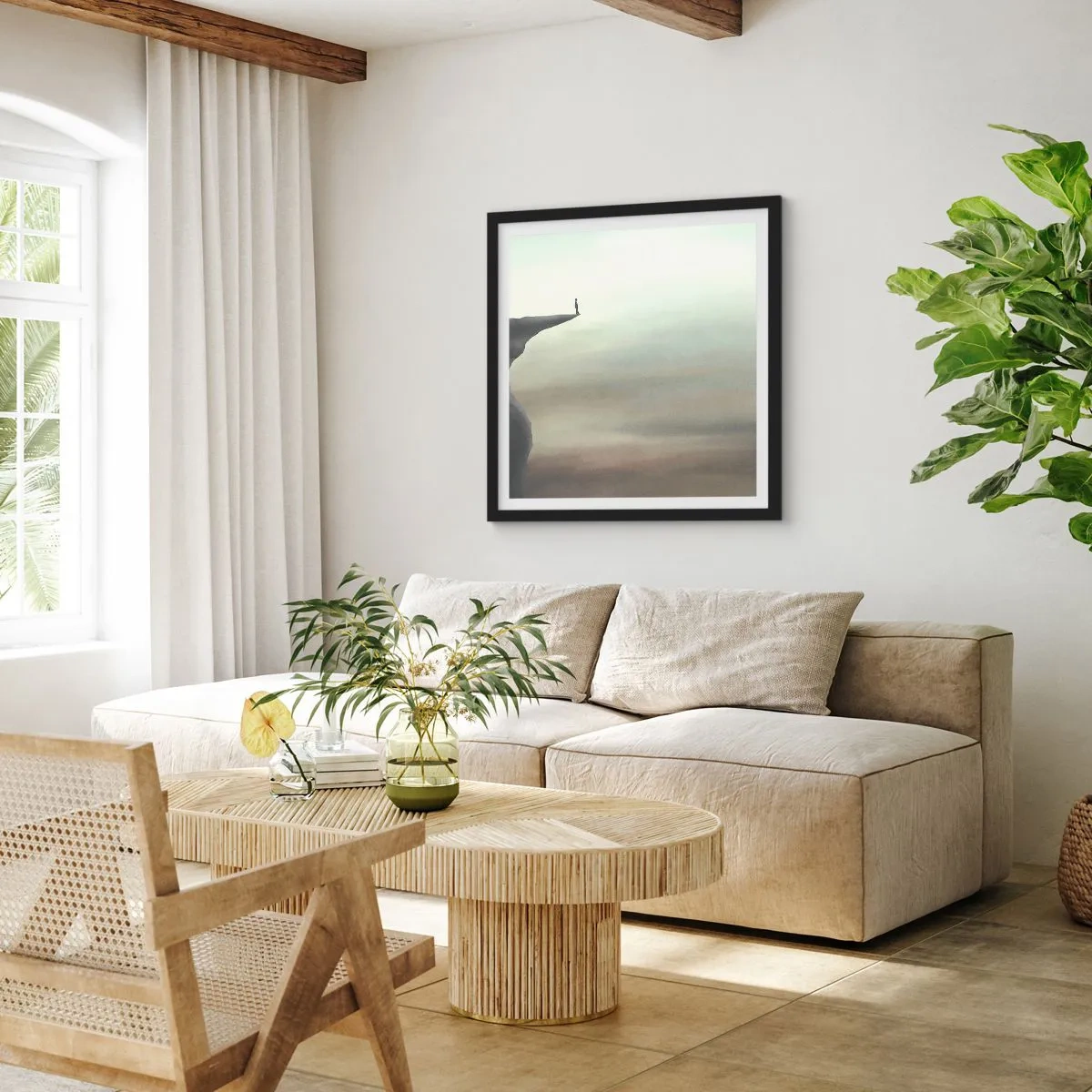 Plakát v černém rámu - Nahoru, samozřejmě! - 60x60 cm