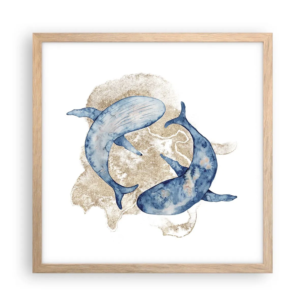 Plakát v rámu světlý dub - Přátelství nebo láska? - 40x40 cm