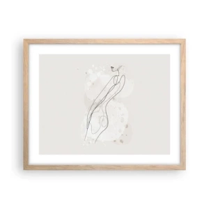 Plakát v rámu světlý dub - Zabloudit pohledem - 50x40 cm